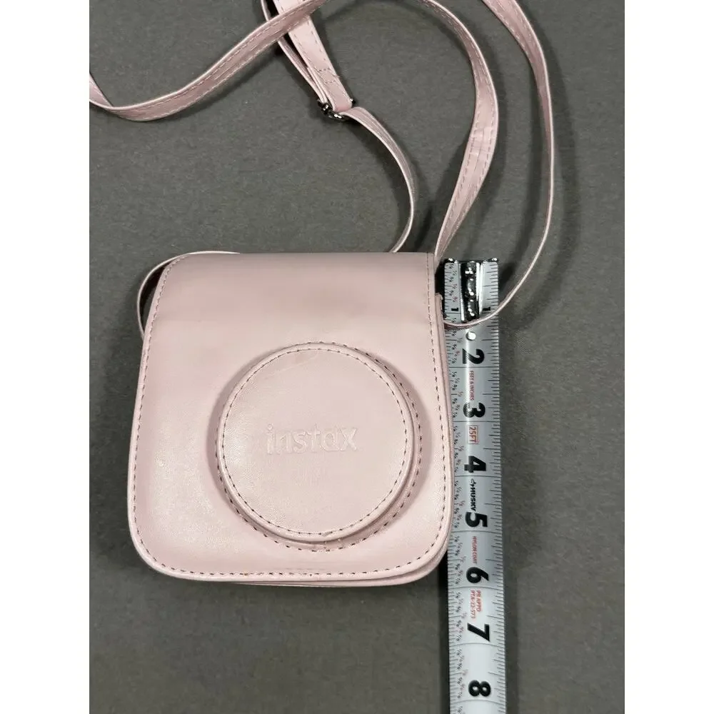Fujifilm Instax Pink Faux Leather Camera Case Crossbody Shoulder Bag